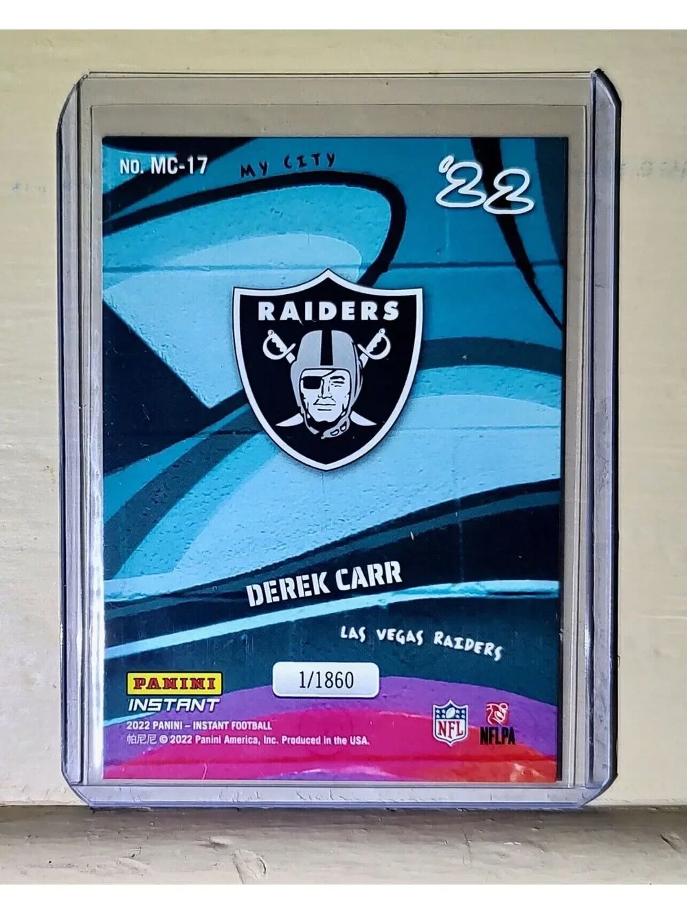 Derek Carr 2022 Panini NFL MyCity #17 Football Card 1/1860